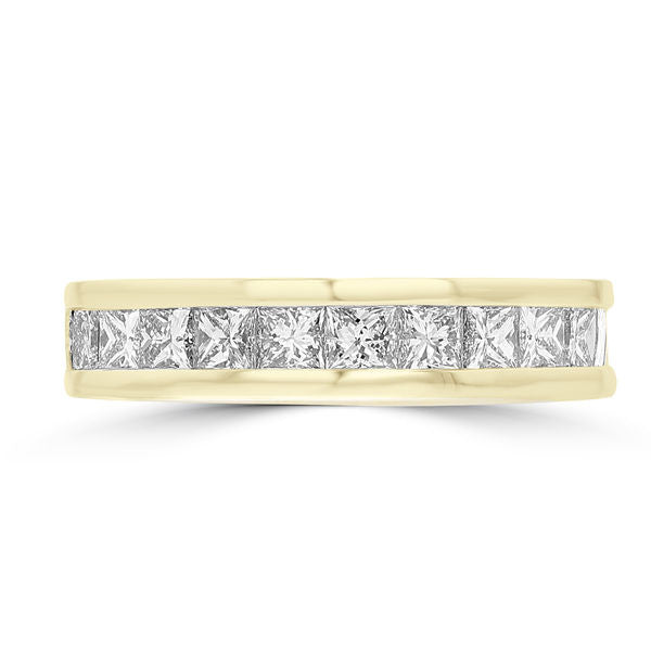 14K Yellow Gold 1.85ct TDW Princess Cut Diamond Wedding Band