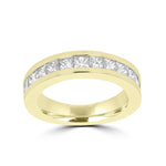 14K Yellow Gold 1.85ct TDW Princess Cut Diamond Wedding Band