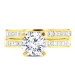 14k Yellow Gold 2.05ct. TDW Diamond Bridal Set