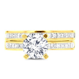 14k Yellow Gold 2.05ct. TDW Diamond Bridal Set