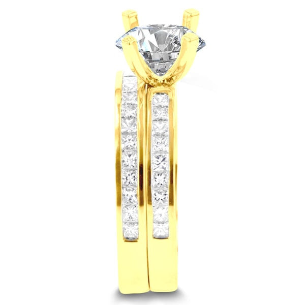 14k Yellow Gold 2.05ct. TDW Diamond Bridal Set