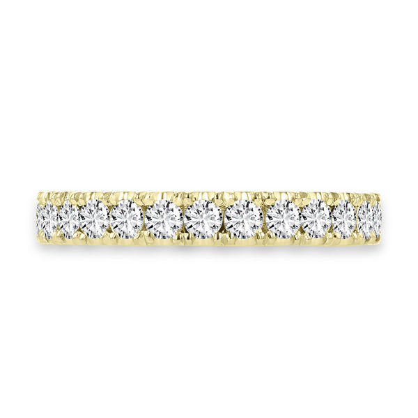 14K Yellow Gold 3/4ct TDW Round Diamond Wedding Band