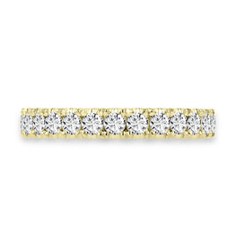 14K Yellow Gold 3/4ct TDW Round Diamond Wedding Band