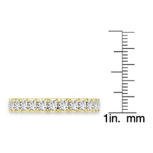14K Yellow Gold 3/4ct TDW Round Diamond Wedding Band