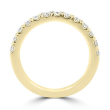 14K Yellow Gold 3/4ct TDW Round Diamond Wedding Band