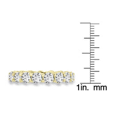 14K Yellow Gold 4.00 cts TDW Round Diamond Wedding Band