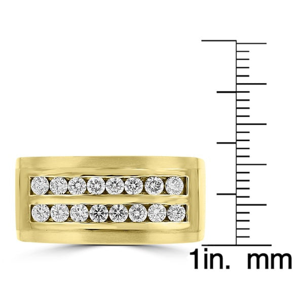 14k Yellow Gold Men's 3/4ct TDW Diamond Ring