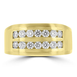 14k Yellow Gold Men's 1.00cts TDW Diamond Ring