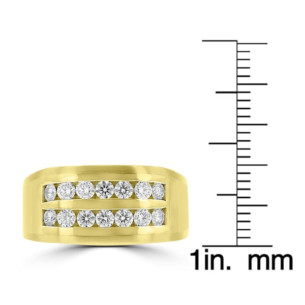 14k Yellow Gold Men's 1.00cts TDW Diamond Ring