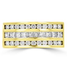 14K Yellow Gold Men's Diamond Ring 1.55ct TDW