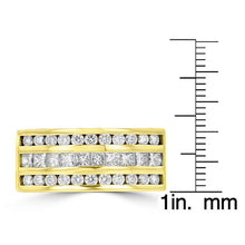 14K Yellow Gold Men's Diamond Ring 1.55ct TDW