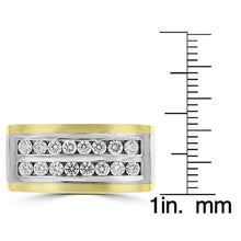 14k White & yellow Gold Men's 3/4ct TDW Diamond Ring