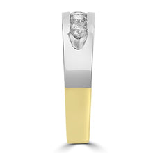 14k Yellow and White Gold Men's Diamond Ring 1 1/2cts TDW