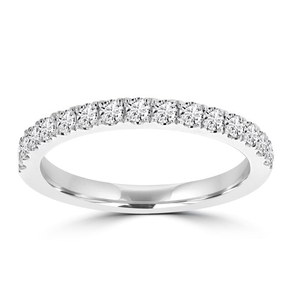 14K Gold White Diamond 0.55ct TDW Wedding Band