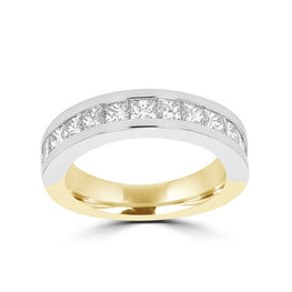 14k White/Yellow Gold Diamond 1 7/8ct TDW Wedding Band