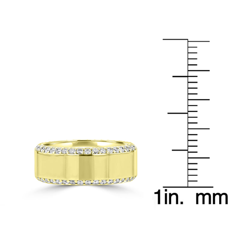 .83ct TDW 14 Karat High Polish Yellow Gold Men's Diamond Ring