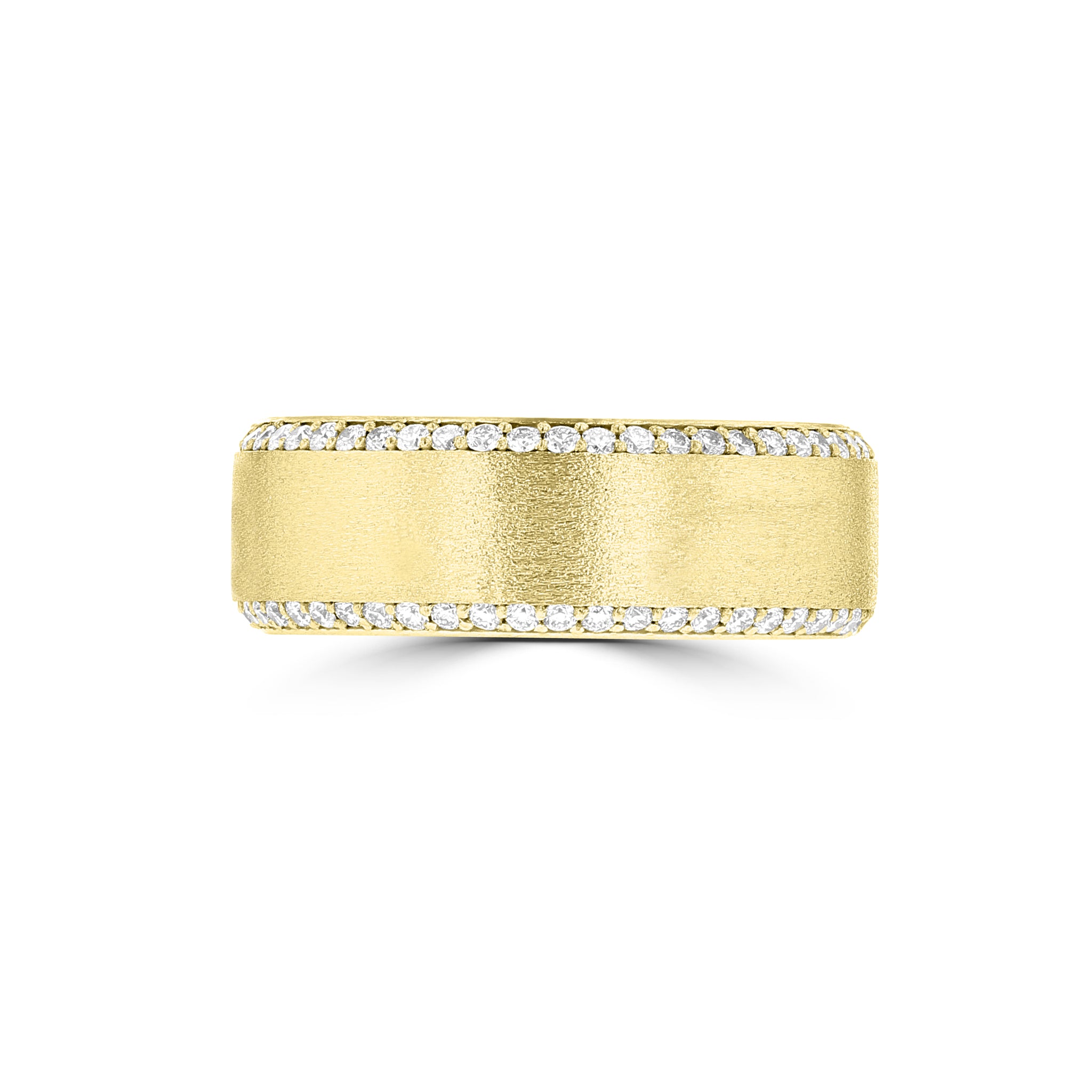 14K Yellow gold Men's 0.83CT TDW diamond wedding band