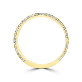 14K Yellow gold Men's 0.83CT TDW diamond wedding band