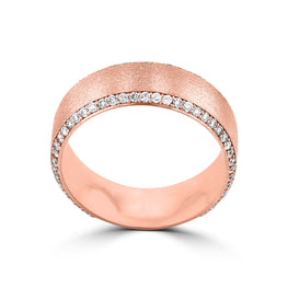 .83ct TDW 14 Karat Rose Gold Men's Diamond Ring