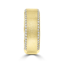 14K Yellow gold Men's 0.83CT TDW diamond wedding band