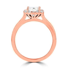1.5ct TDW Cushion Cut Diamond Halo Ring 14K Gold