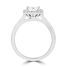 1.5ct TDW Cushion Cut Diamond Halo Ring 14K Gold