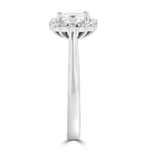 1.5ct TDW Cushion Cut Diamond Halo Ring 14K Gold
