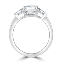 1.7ct TDW Three Stone Cushion Cut Diamond Engagement Ring 14 Karat Gold