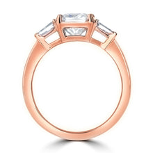 1.7ct TDW Three Stone Cushion Cut Diamond Engagement Ring 14 Karat Gold