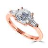 1.7ct TDW Three Stone Cushion Cut Diamond Engagement Ring 14 Karat Gold