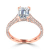 2.4ct Emerald Cut Diamond Engagement Ring 14 Karat Gold