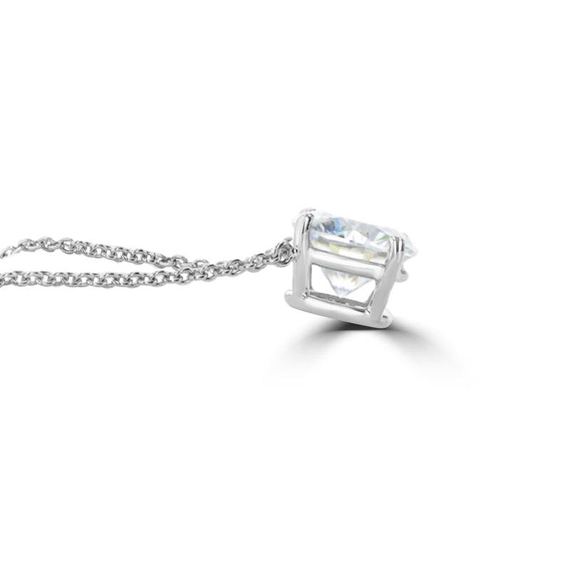 14k Solitaire Diamond Pendant