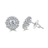 14k Floral Diamond Stud Earrings
