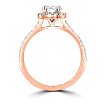1.3ct TDW 14 Karat Gold Classic Halo Diamond Ring