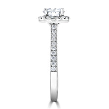 1.3ct TDW 14 Karat Gold Classic Halo Diamond Ring