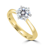 1.3ct Soilatire Diamond Tapered Ring 14 Karat Gold