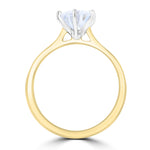 1.3ct Soilatire Diamond Tapered Ring 14 Karat Gold