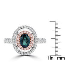 18K White Gold Brazilian Alexandrite 0.79cts  and Diamond 0.45cts Statement Ring (SI1-VS, G-H) by La Vita Vital